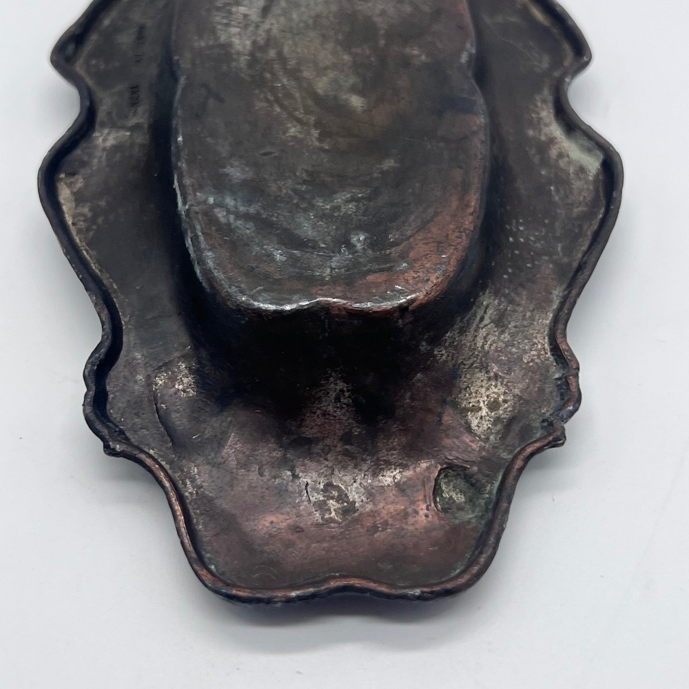 Vintage Vanity Tray Trinket Dish Metal Ornate Art Nouveau Made in Japan - Picture 5 of 14